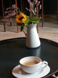 Capuccino con leche de arroz -ya empezado-